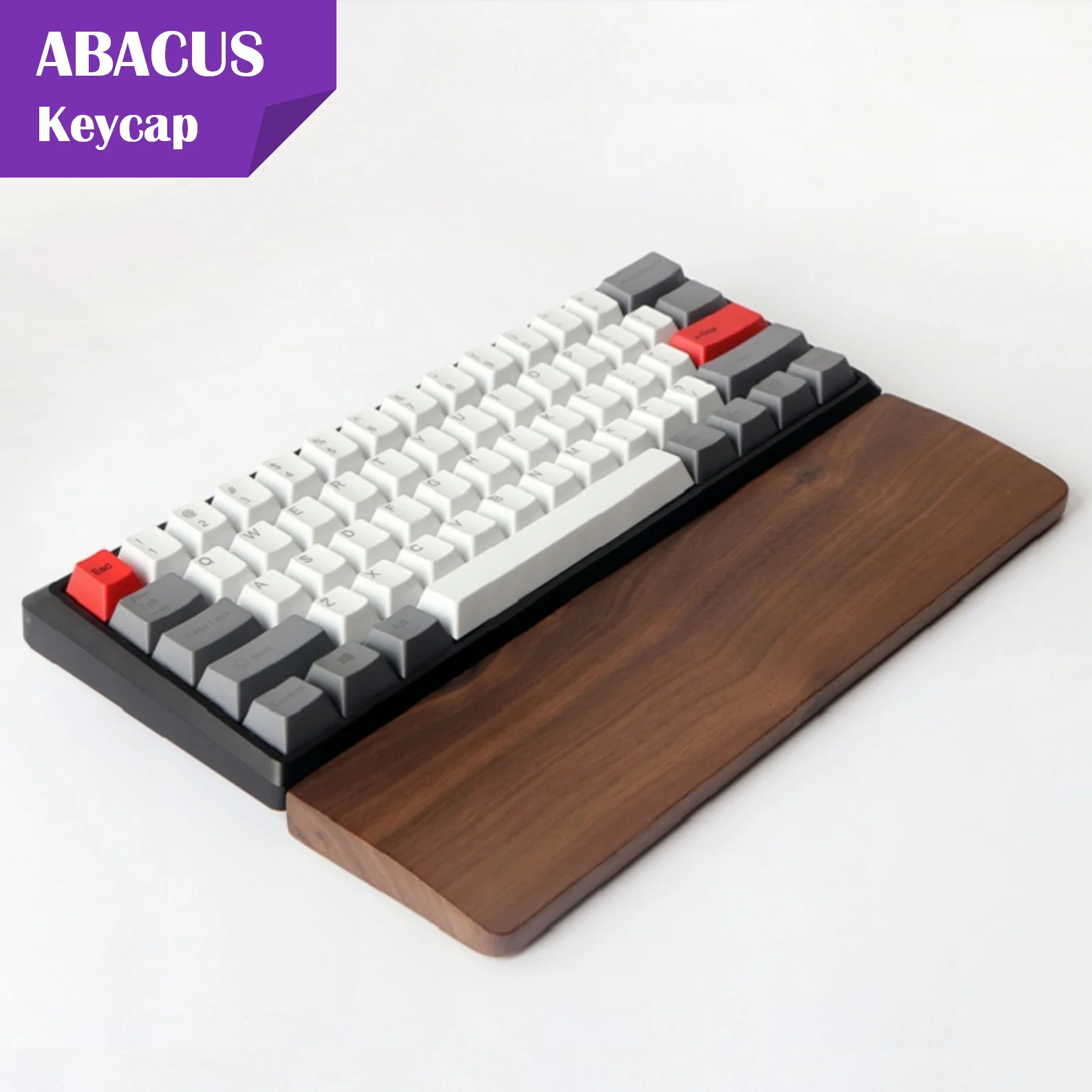 

ABACUS Keyboard Wrist Rest Walnut Wooden Ergonomic Anti-Slip Mat Pad for 61/87/104 Keys Gaming Mechanical Keyboard PC Type Gamer