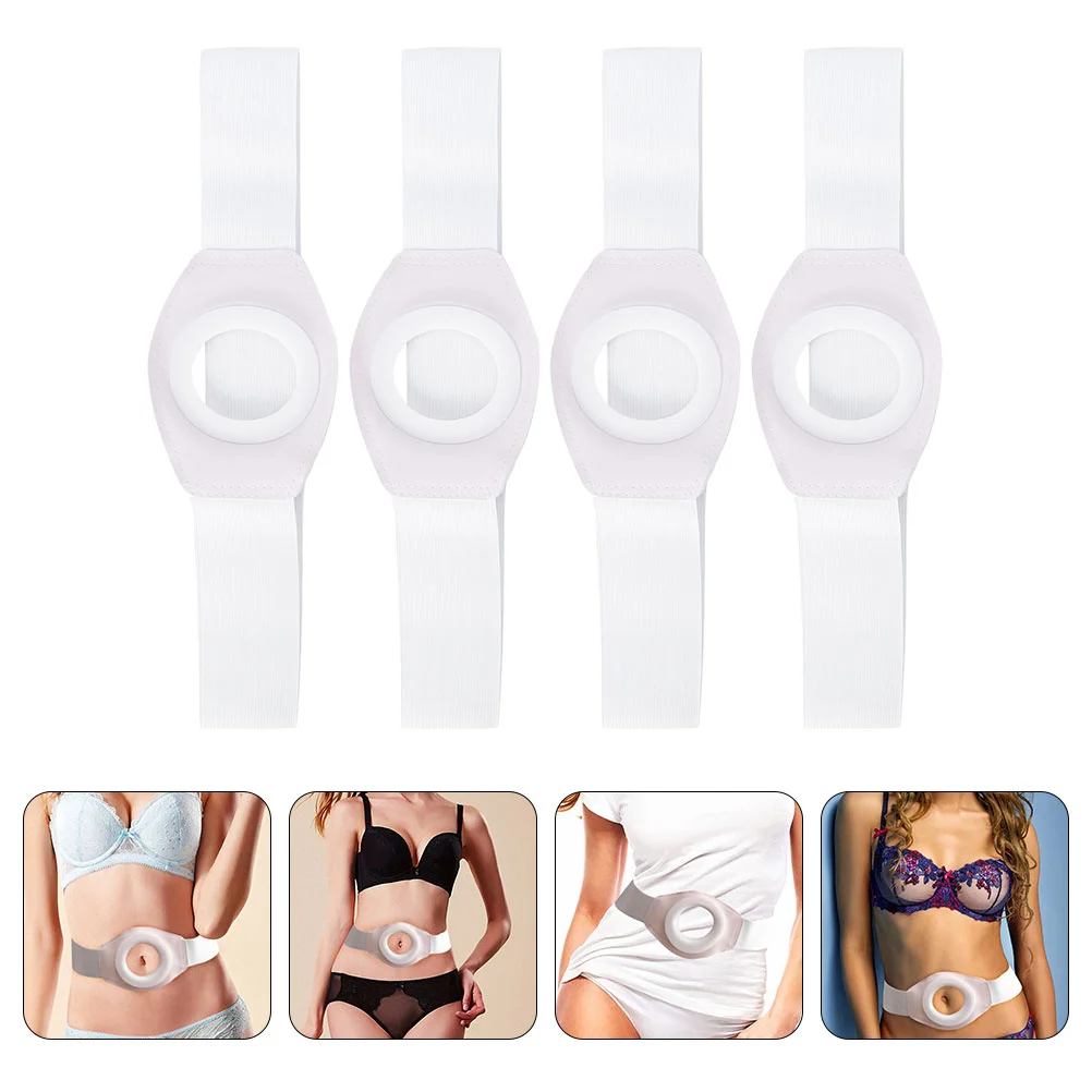 

4Pcs Ostomy Hernia Belt Unisex Ostomy Belt Breathable Colostomy Belt Waist Support Belt for Home Surgery Patient