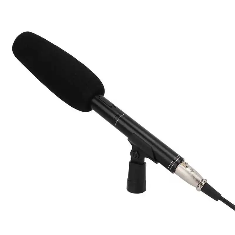 

Interview Microphone Condenser Mic 2 Pickup Modes with Hot Shoe Clip for Meeting
