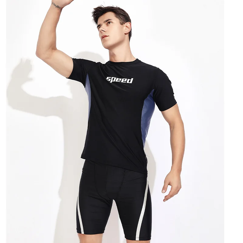 Men Professional Racing Water Sport Surfing Beach Swim Trunks T-Shirt Quick Dry Breathable Competitive Board Shorts Briefs
