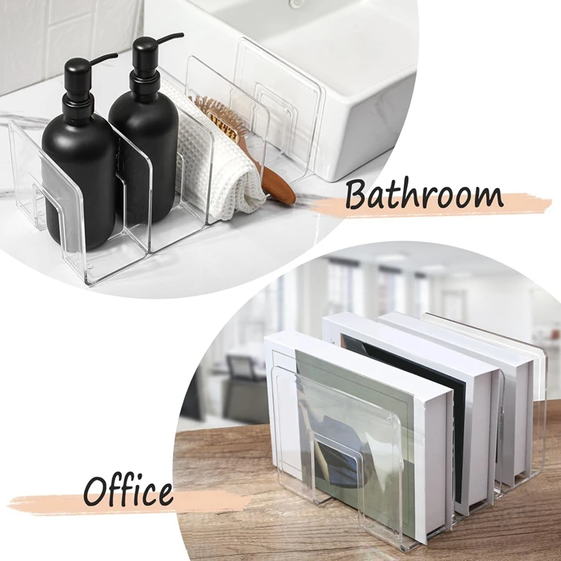 Purse Organizer For Closet Acrylic Clear Storage Organizers 2 PCS Different Size Divider Holder Shelf