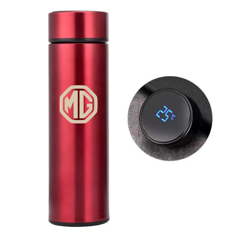 

500ML Intelligent Thermos For MG ZS GS 5 Gundam 350 TF GT 6 Temperature Display Customize Logo Stainless Steel Vacuum Water Cup