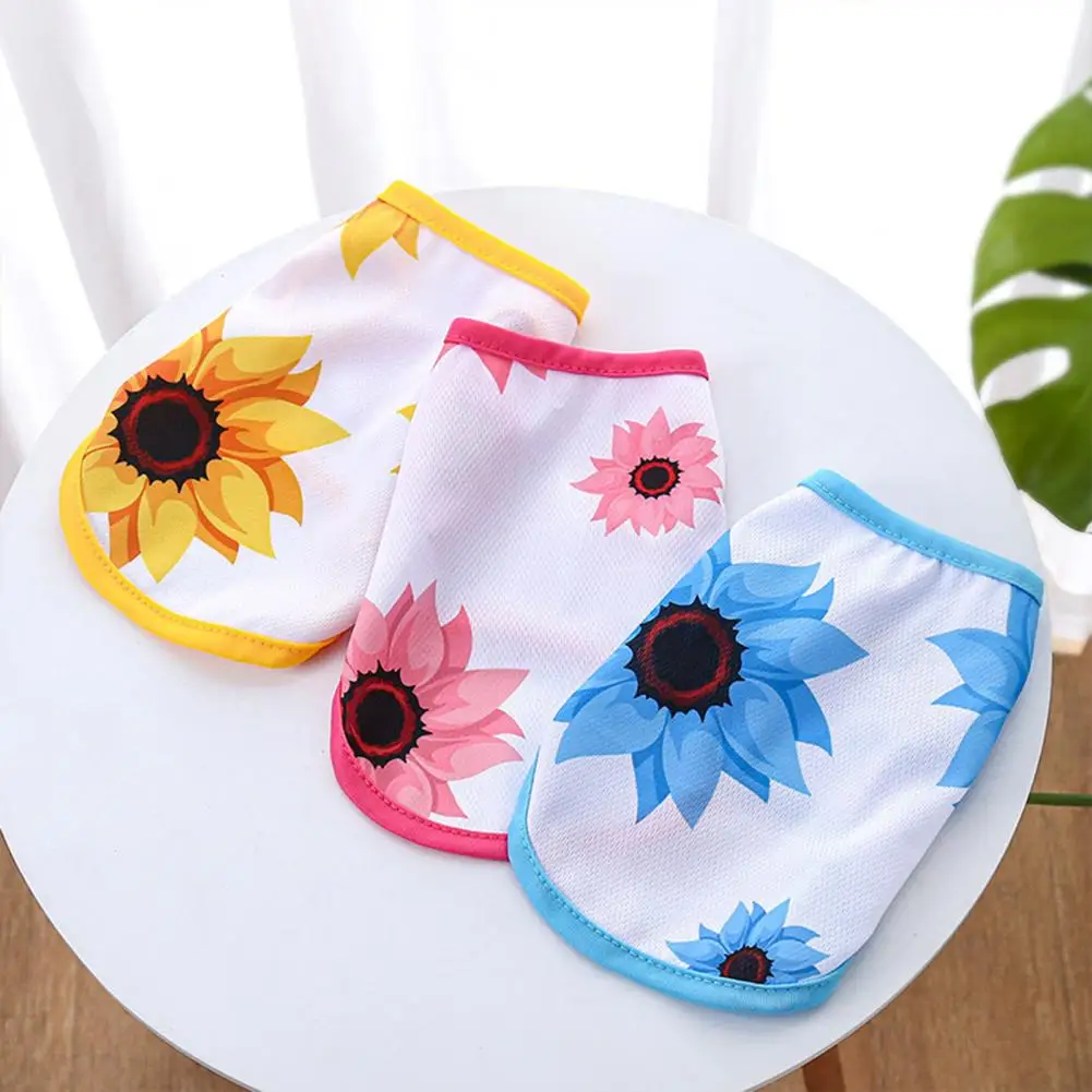 

Pet Shirt Lovely Polyester Comfortable Floral Print Dog Vest for Cats Pet Vest Dog Vest