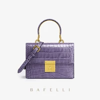 bafelli purse 2022 luxury bag crocodile grain leather evening handbag fashion business handle casual women female crossbody