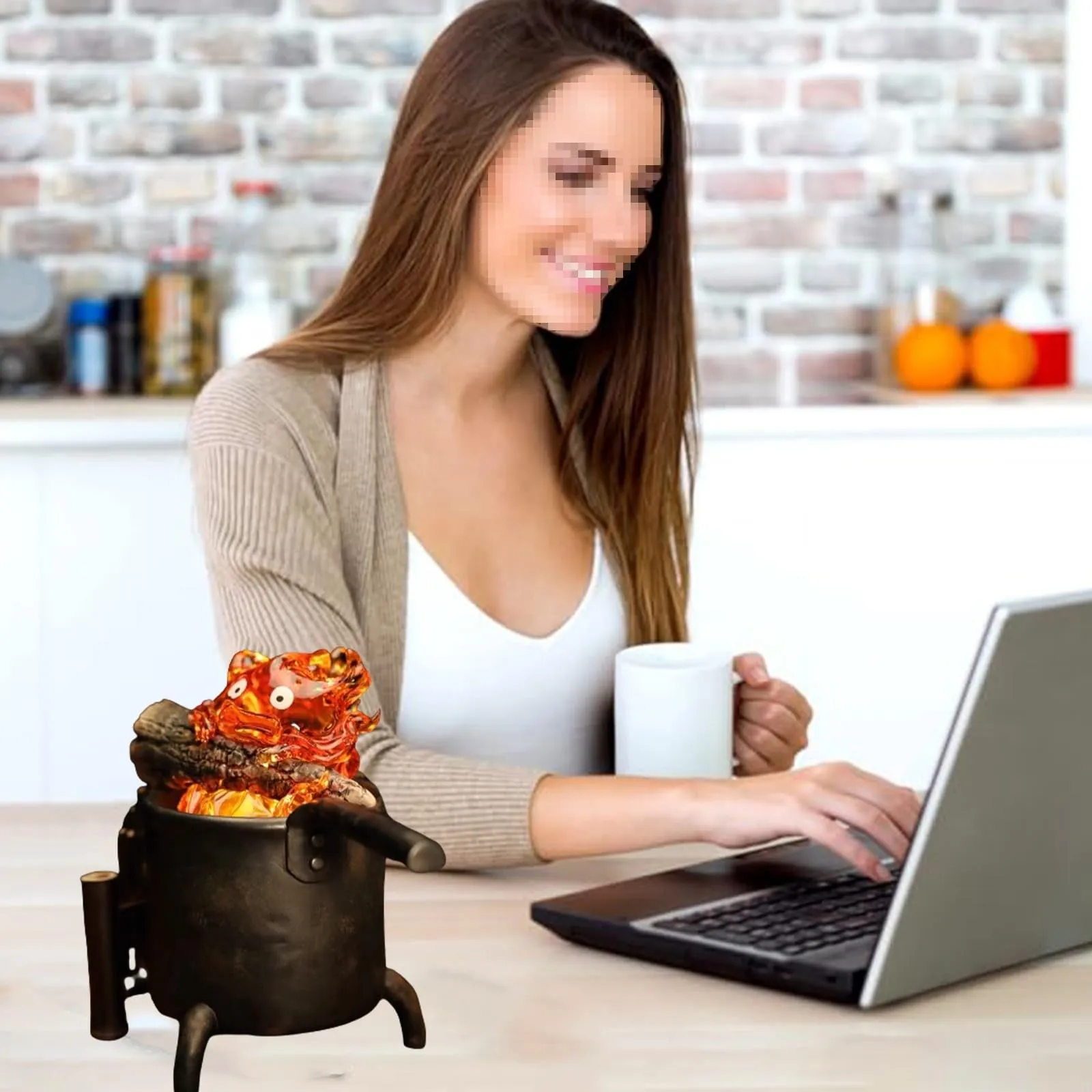 2024 модное украшение 3D пламя Casifa ночник статуя из смолы для Хэллоуина дома в