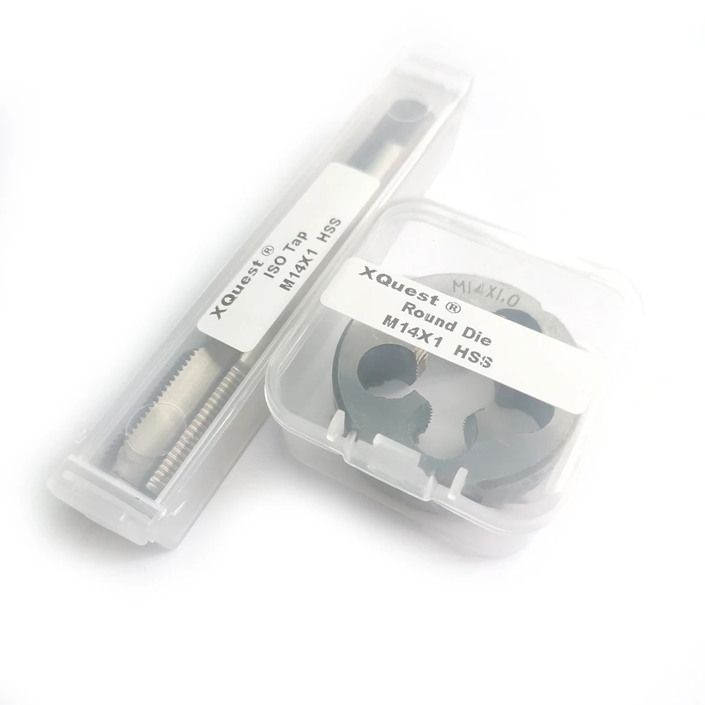 1 комплект метрических метчиков и штампов из быстрорежущей стали M14 M14X1.5 M14X1.25 M14X1 14X0.75 Круглые штампы для резки тонкой резьбы Правые метчики M14X0.5 M14X2