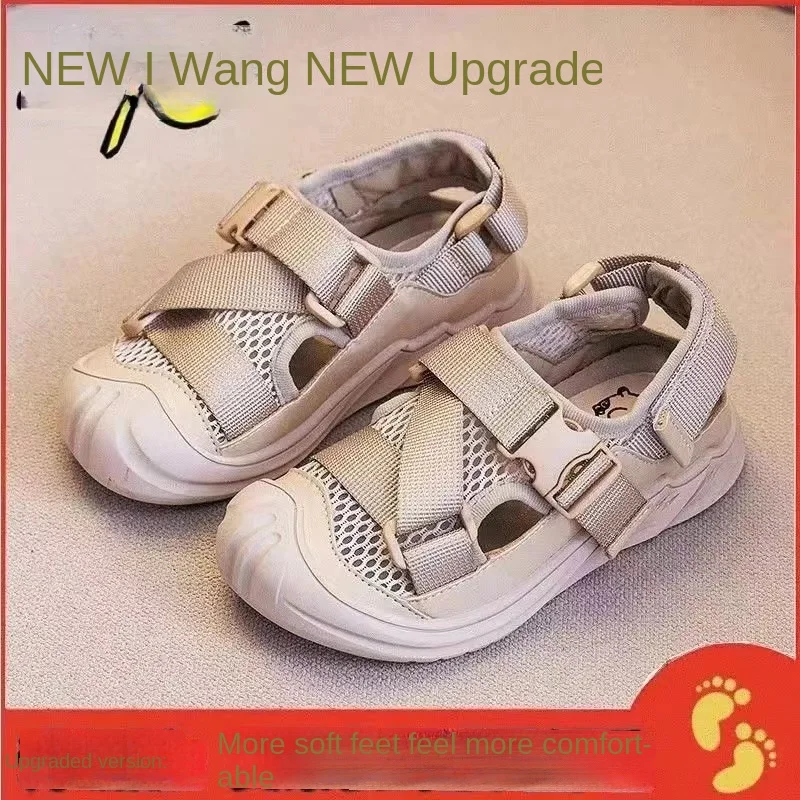 Сандалии для мальчиков нескользящая Мягкая подошва Новинка 2024 летние детские