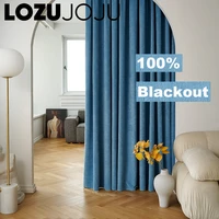 lozujoju modern blackout fabric fashion warm color fabric for living room the bedroom modern tulle curtains fabric drapes