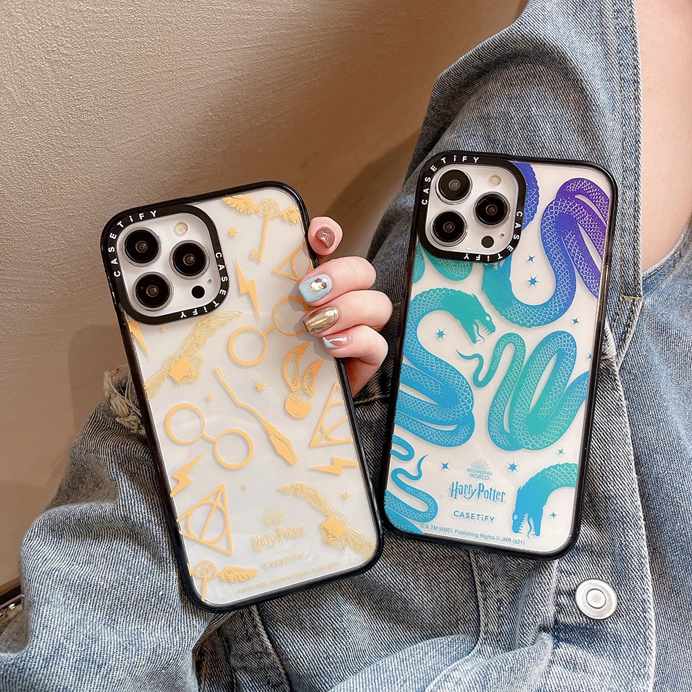 

CASETIFY Harries Potters Phone Case For Iphone 12 13 14 Pro Max Plus SE 2020 Fashion Cartoon Couple Anti Shatter