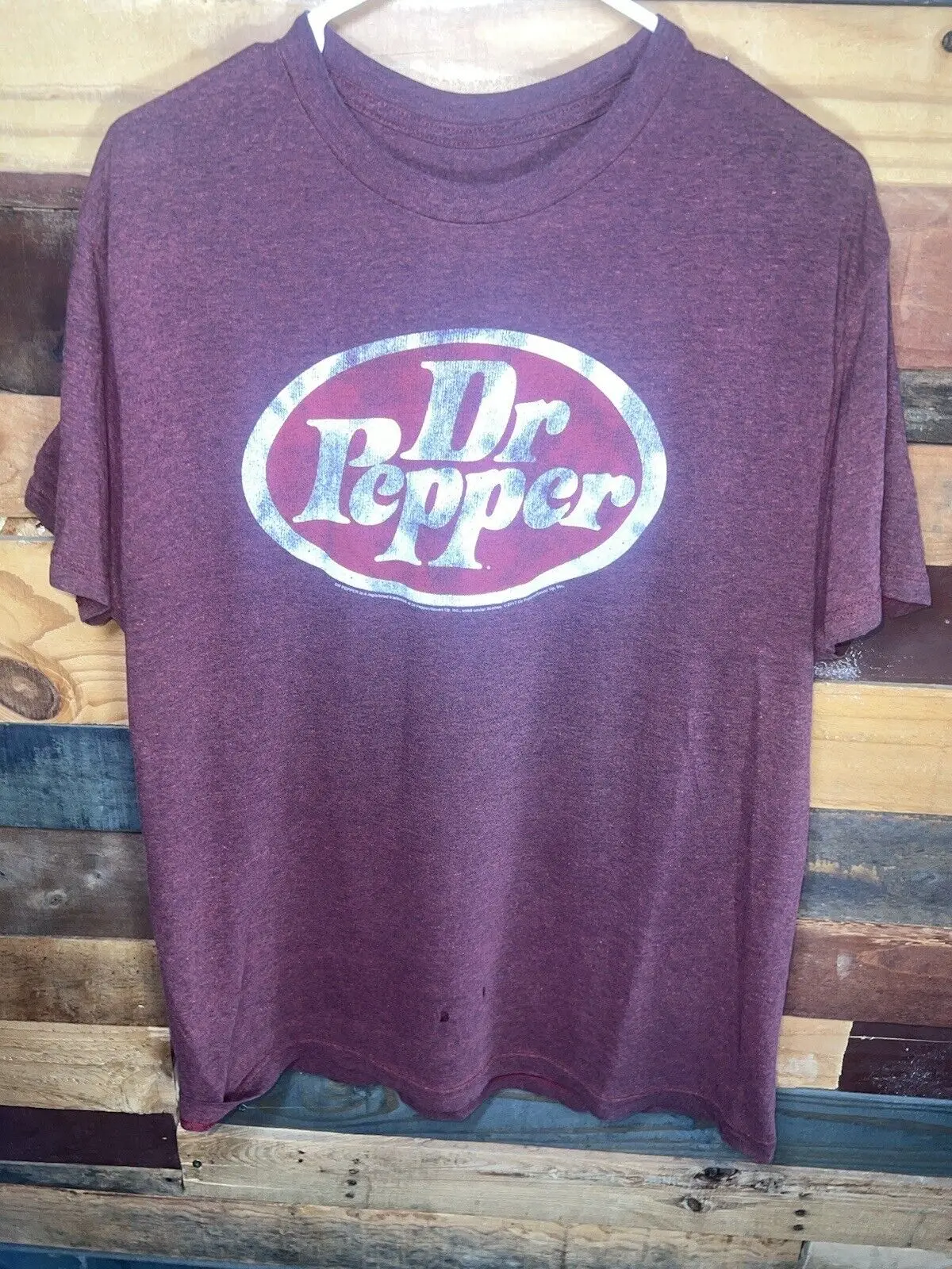 Футболка в стиле ретро с надписью Dr Pepper красного цвета большие размеры