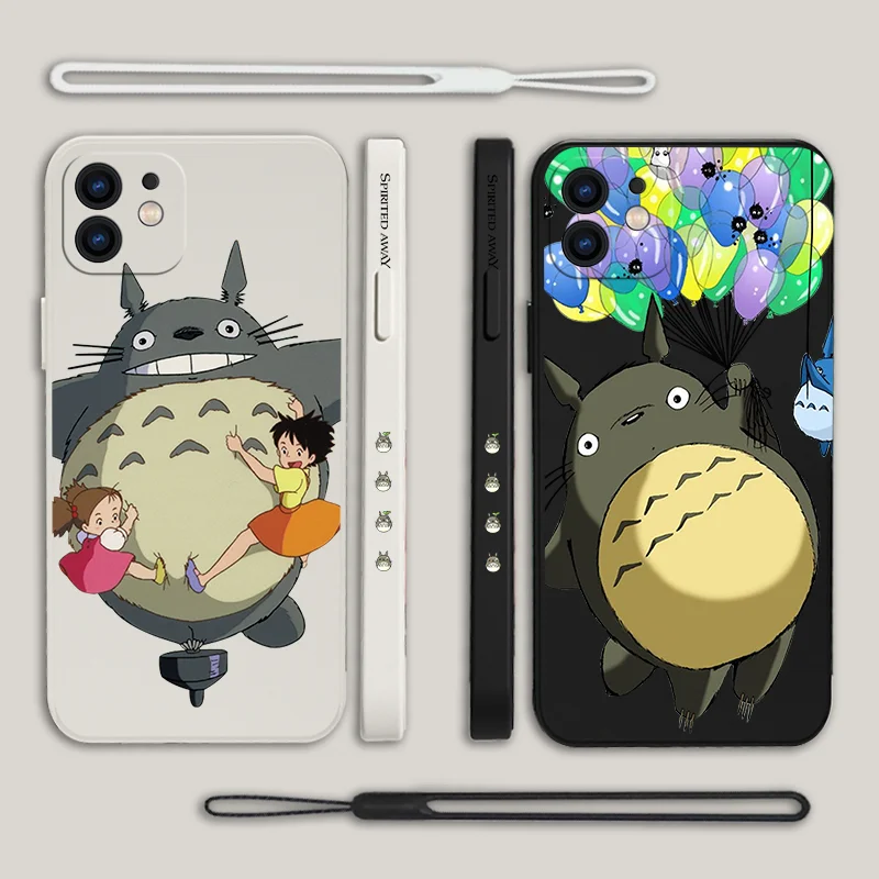 

Spirited Away My Neighbor Totoro Phone Case For Samsung Galaxy S23 S22 S21 S20 Ultra FE S10 4G S9 S10E Note 20 10 With Lanyard
