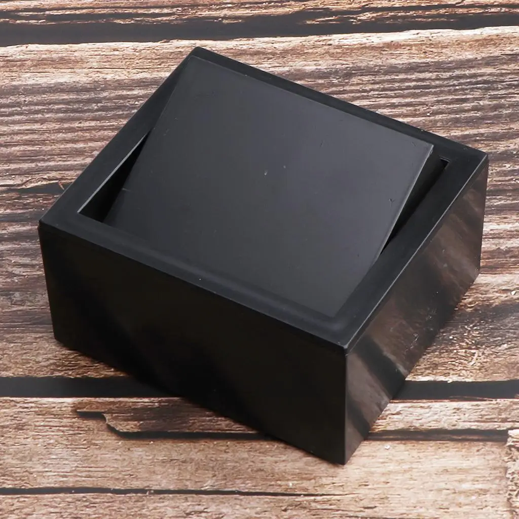 

Black Plastic Overturn Box Cufflinks Holder Storage Case Jewelry