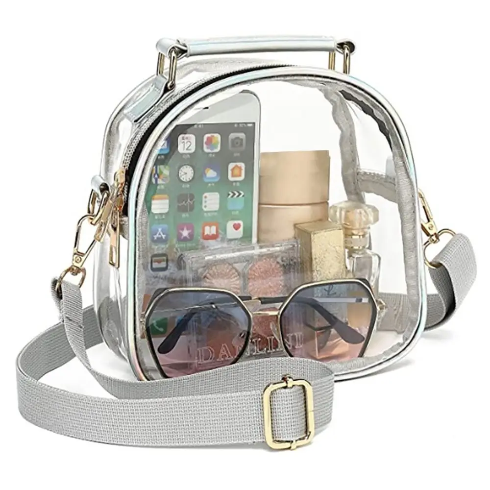 Прозрачная Женская Сумка Через Плечо Из Тпу Водонепроницаемая Повседневная На