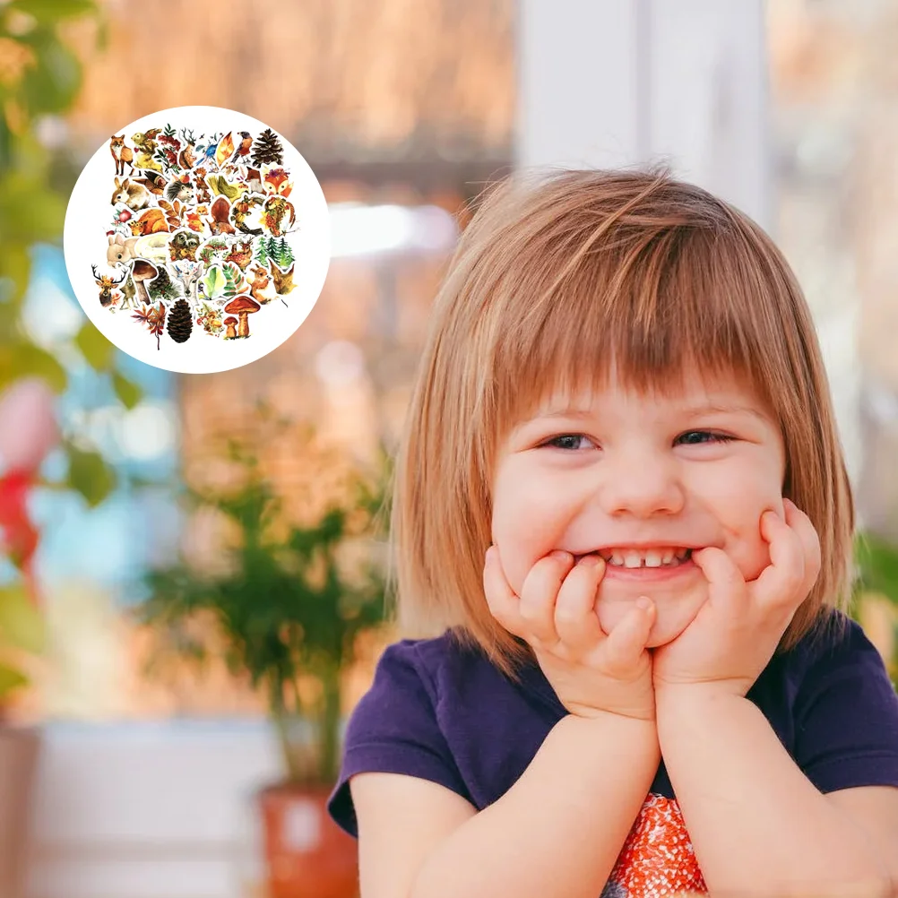 

Stickers Sticker Autumn Fall Leaves Thanksgiving Animals Forest Graffiti Leaf Vinyl Animal Notebook Paper Decals Theme Decal