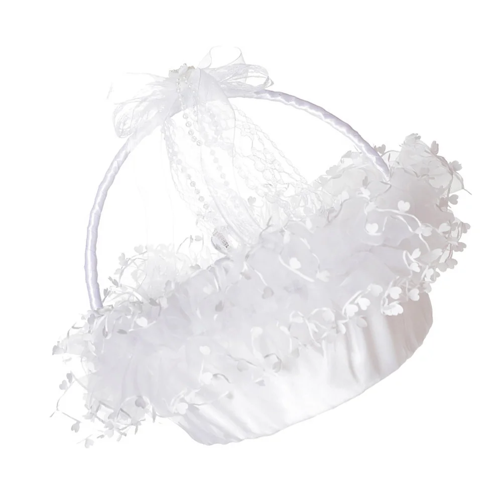 

Жемчужная Свадебная корзина портативная корзина для цветов праздничный реквизит для фотосъемки