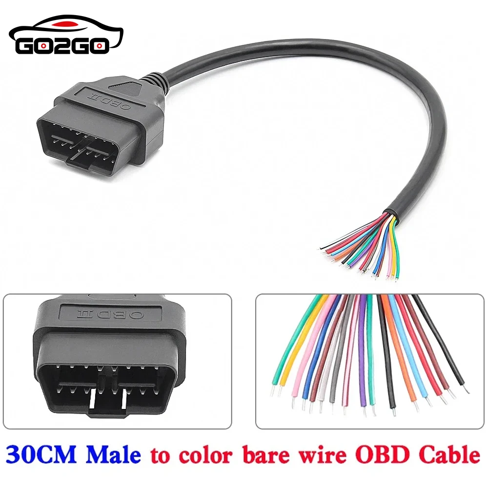 30/60/100 см 16-контактный разъем мама-папа DIY OBD 2 OBD2 автоматический удлинительный