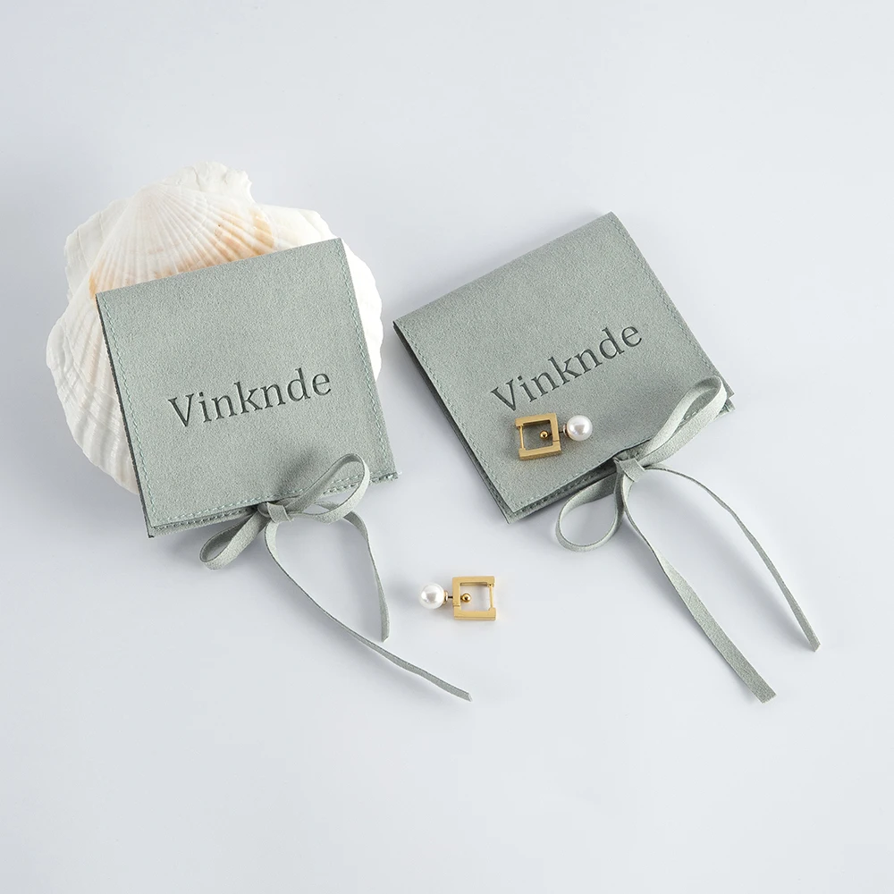 100 Microfiber Jewelry Packaging Bag Personalized Custom Logo Wedding Favor Candy Bags Earrings Tarot Chic Small Organizer Pouch