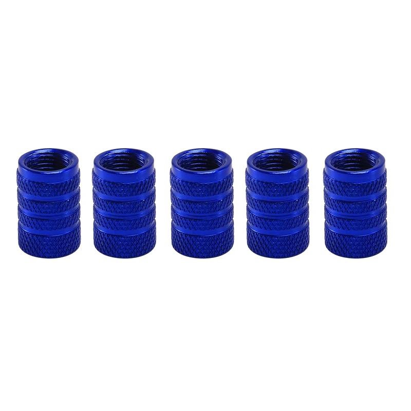 

5 Pieces Blue Alloy Car Tire Valve Caps Car Valve Nut
