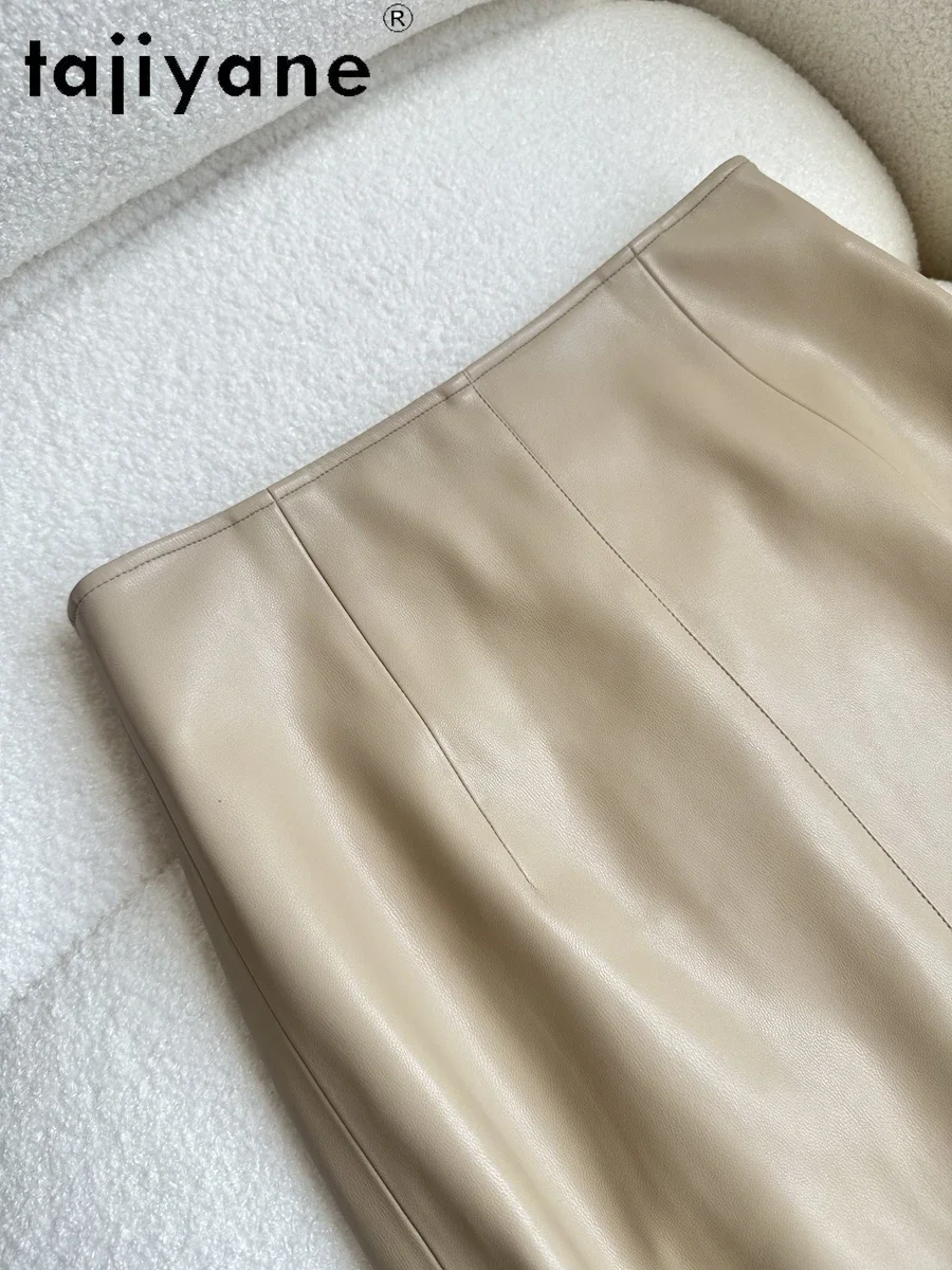 Женская Длинная Юбка TAJIYANE осенне-зимняя из натуральной кожи 2024