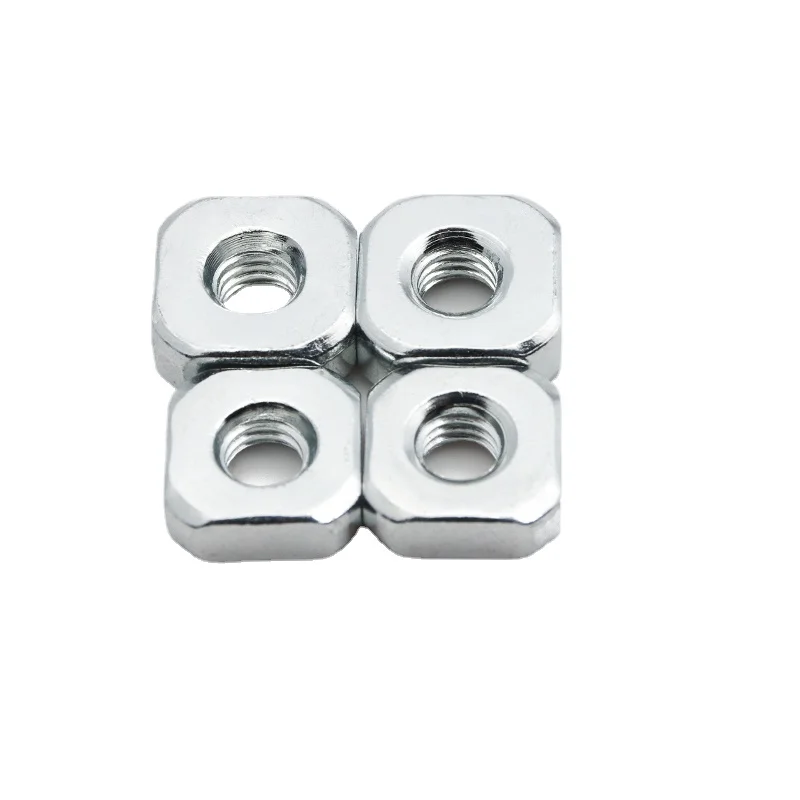 

50pcs Square Nut GB39 M4 M5 M6 M8 M10 Carbon Steel Galvanized Zinc Plated Quadrangle Block M6x10x5 M5x12x5 M8x12x6 M4x8x4mm