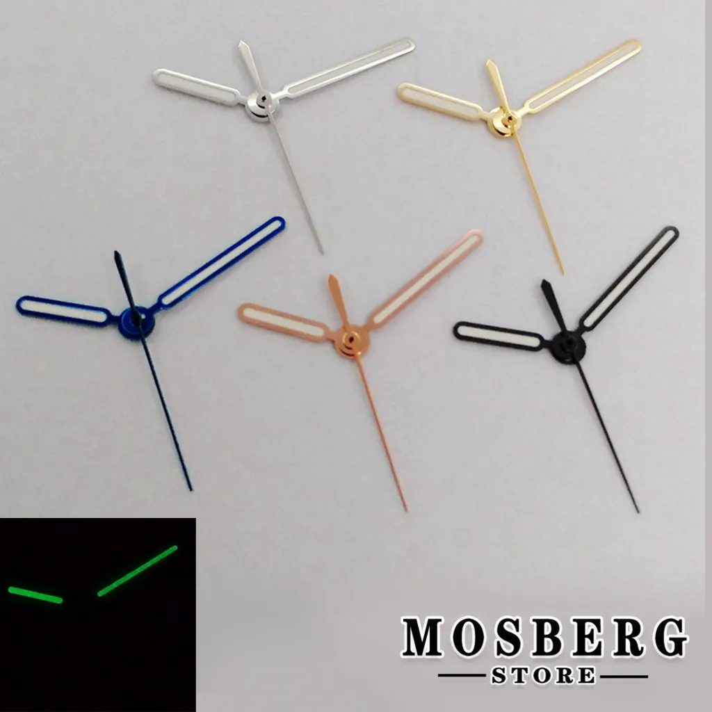 Серебряные зеленые светящиеся стрелки NH35 NH36 Miyota 8215 8205 821A ...