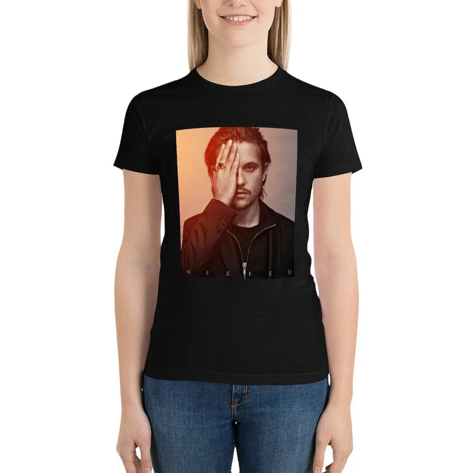 Модная женская блузка оверсайз с принтом солнечного света nekфейе 2024