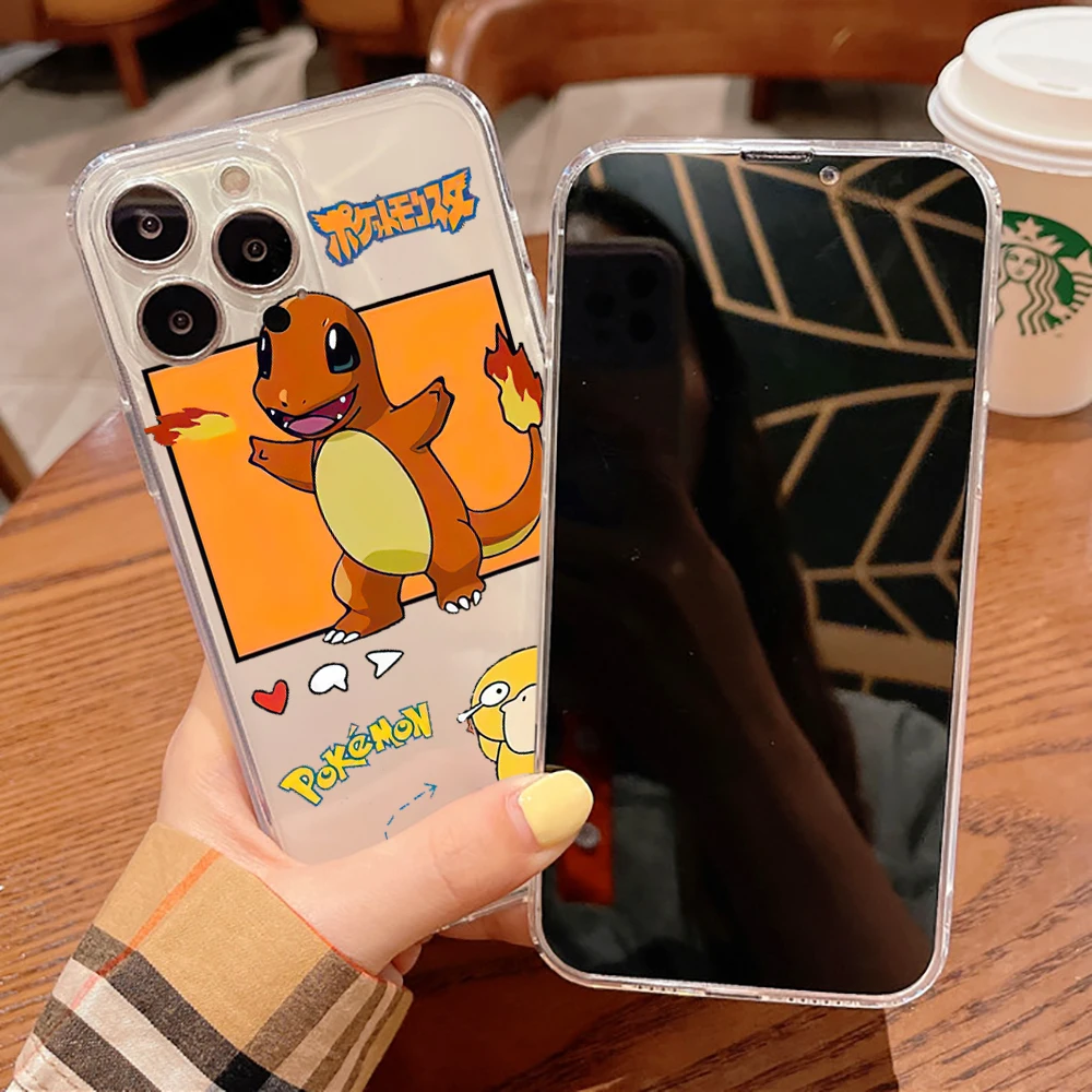 

Pokemon Pikachu Ultra Thin Clear Phone Case For Apple iPhone 13 12 11 Pro 12 13 Mini X XR XS Max SE 5 6 6s 7 8 Plus Carcasa