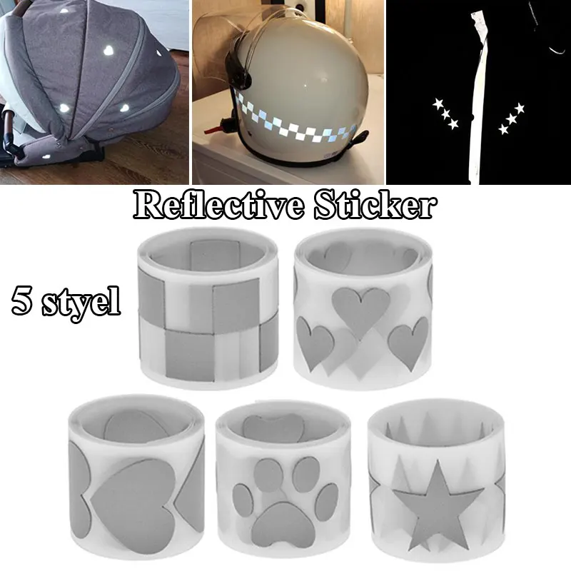 

Schoolbag Decoration Reflective Film Tape Reflective Sticker Clothes Decoration DIY Multifunctional Reflective Irregular
