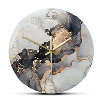 12 inch quartz abstract ink printed wall clocks modern non ticking silent painting clocks suit for bedroom study home decor