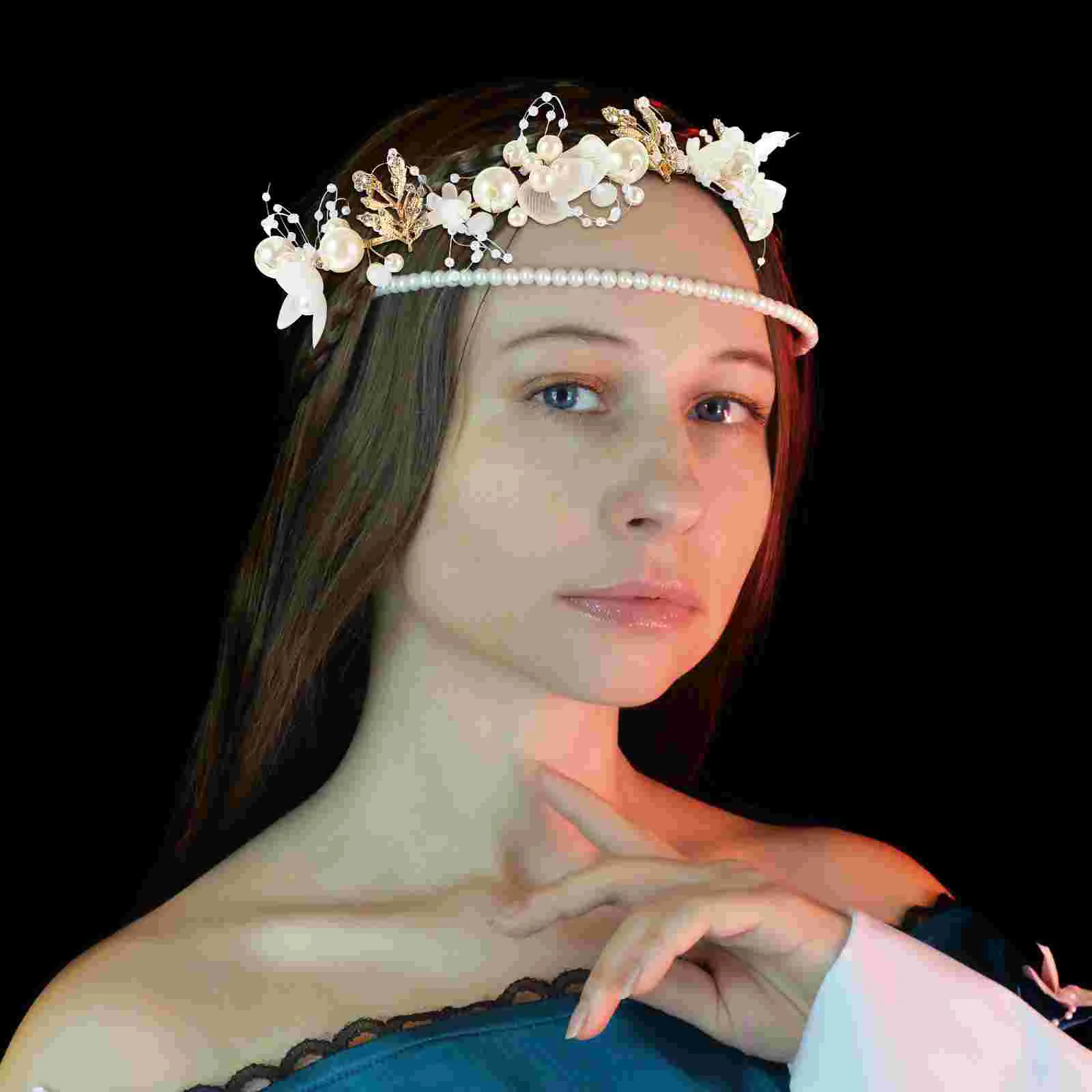 Ленты для волос девочек повязка на голову с цветком и жемчугом модный головной