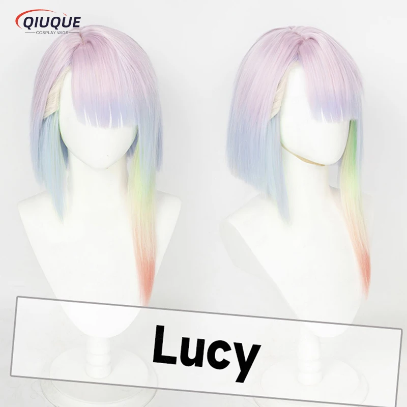 Парик для косплея Люси из аниме короткие термостойкие синтетические волосы с