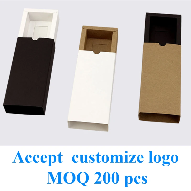 Easy Assembly White Black Kraft Handmade Gift Packing Box
