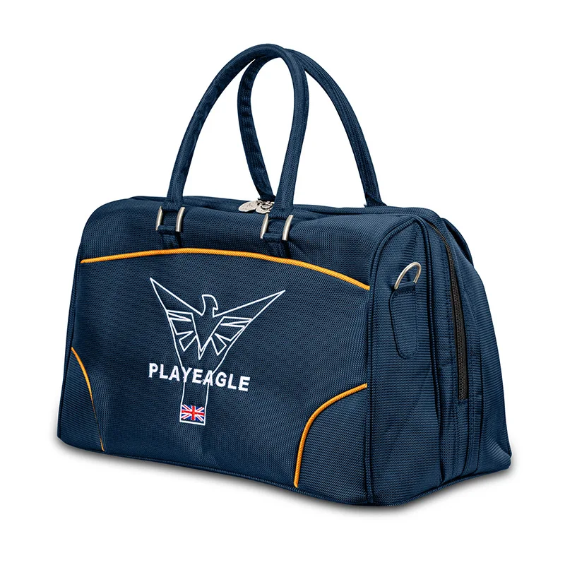 PLAYEAGLE Two Layer Nylon Golf Boston Bag Large Capacity Luggage Bag For Shoes And Clothes