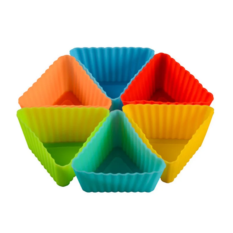 

5Pcs Silicone Flower Cupcake Moulds Baking Muffin Chocolates Biscuit Mousse Pudding Dessert Mold Kitchen Tray Decorating Tools