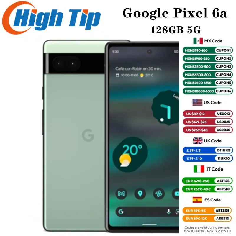 Смартфон Google Pixel 6a 6/128ГБ china восстановленный