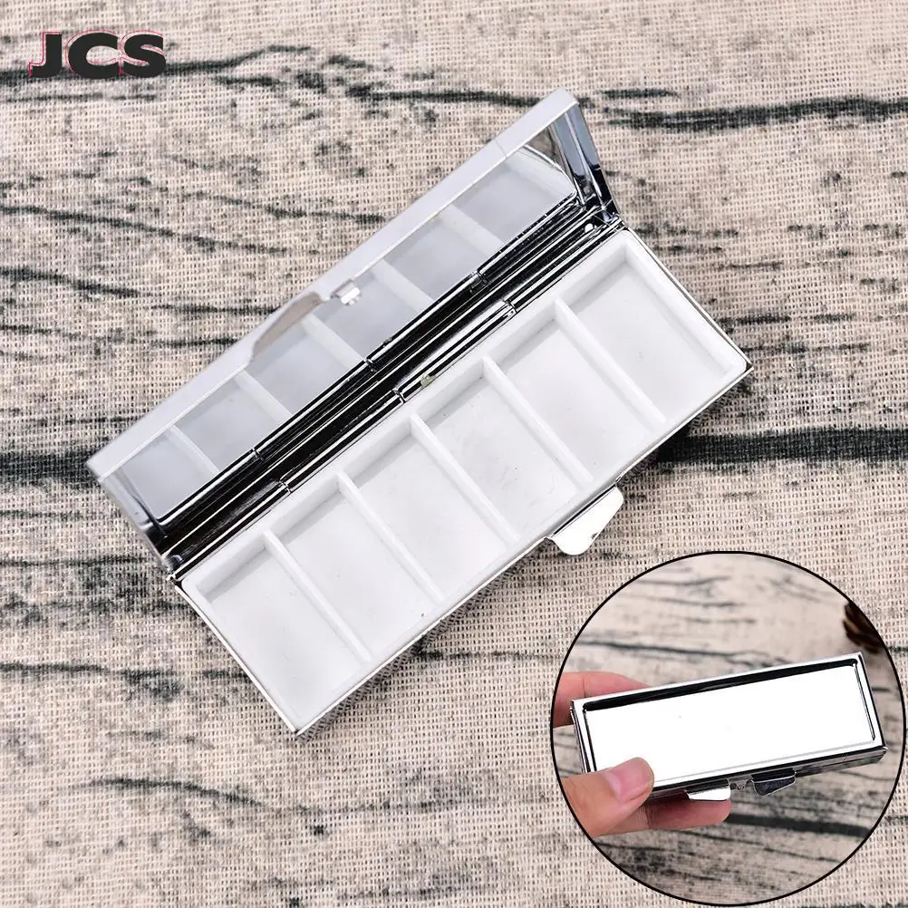 

Органайзер из нержавеющей стали для лекарств, портативный герметичный контейнер для таблеток и конфет для путешествий, складной контейнер ...