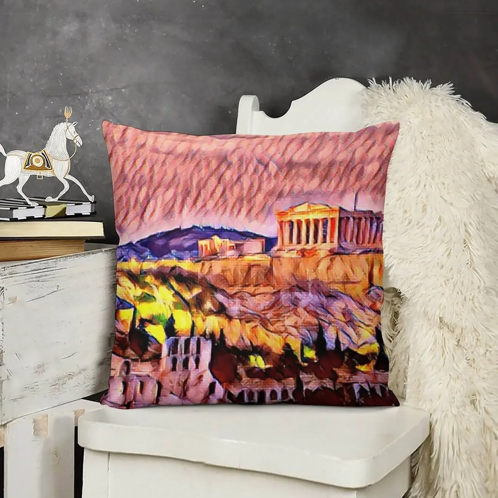 Приключенство: Парфеон Афины Греция Европа — Яркий красочный художественный