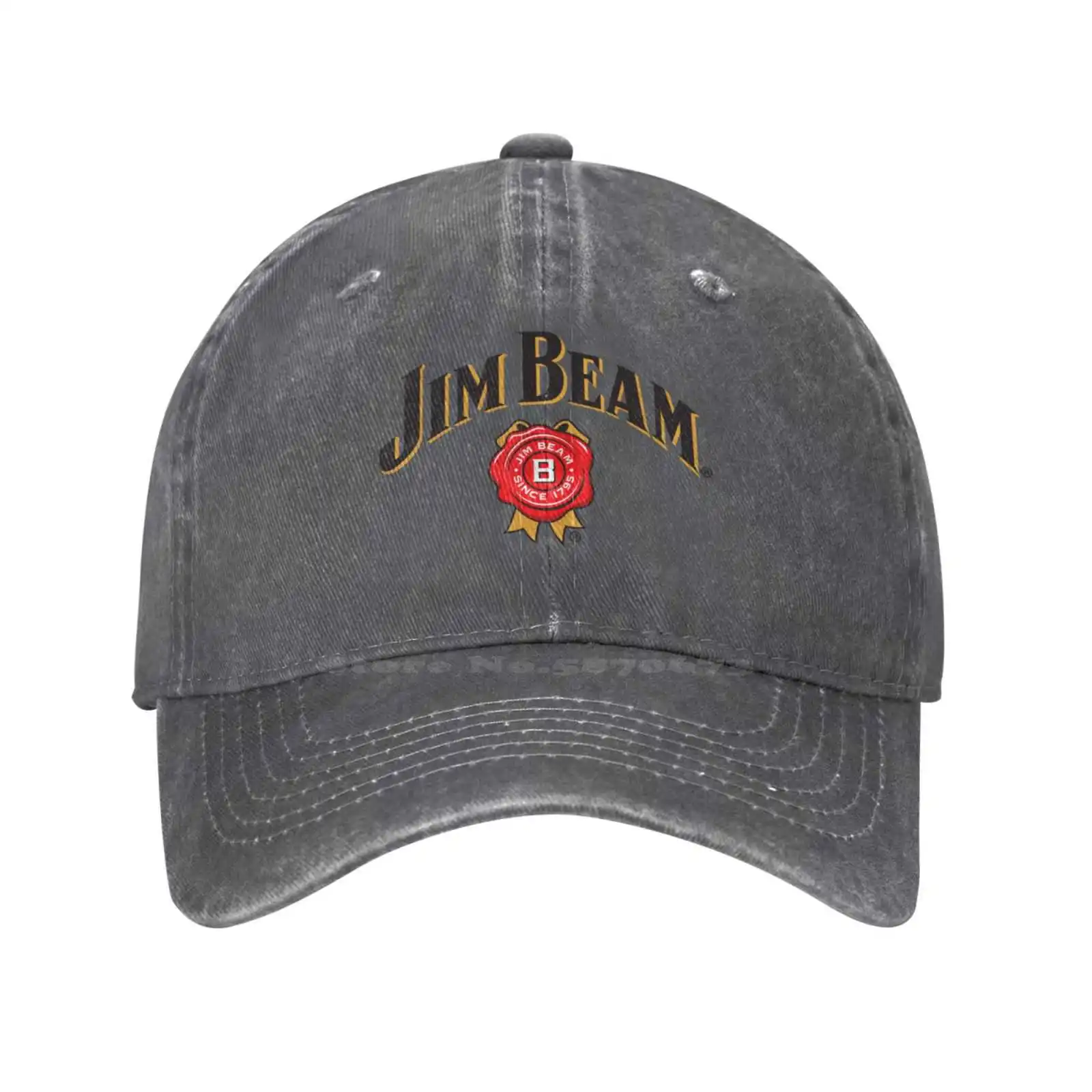 Повседневная джинсовая бейсболка с принтом логотипа Jim Beam