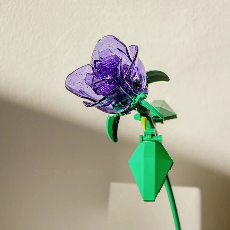 

Новинка DECOOL красочные черные розы строительные блоки Прозрачный блестящий Тюльпан Цветок строительные блоки игрушки для девочек Подарки