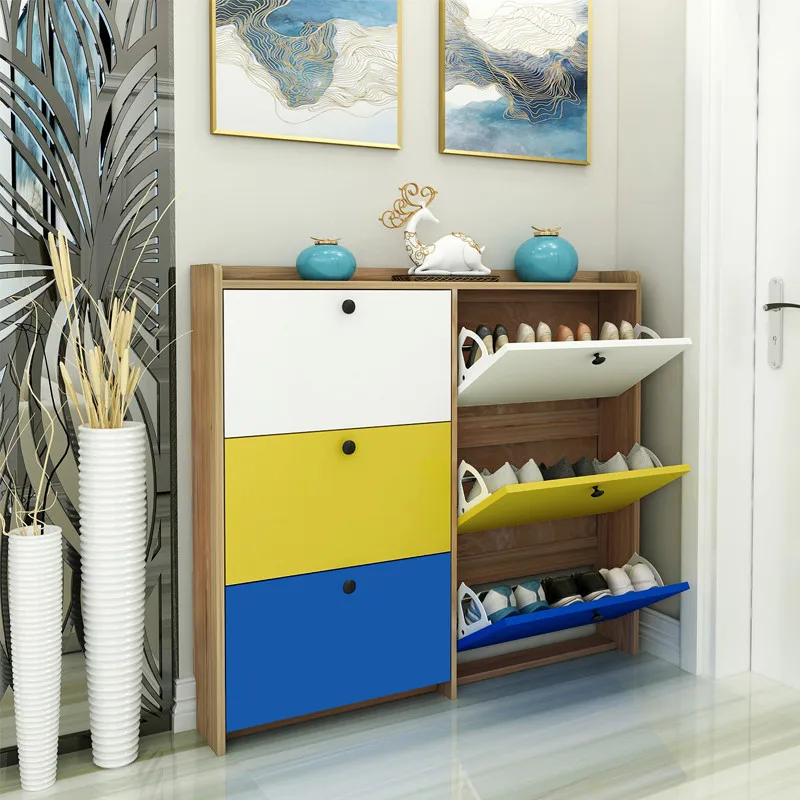 

17cm Ultra Thin Shoe Cabinet Minimalist Shoe Rack Storage Home Entrance Large Capacity Shoes Cabinet Shoe Shelf Modern Furniture