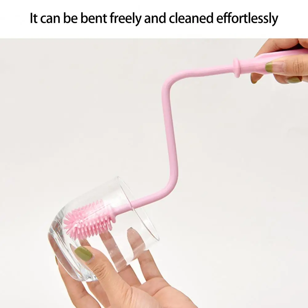 

Щетка для мытья бутылок, практичная круглая щетка с длинной ручкой, щетка для вакуумной чистки бутылок для дома