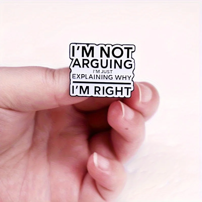 Брошь с забавной цитатой для рюкзака