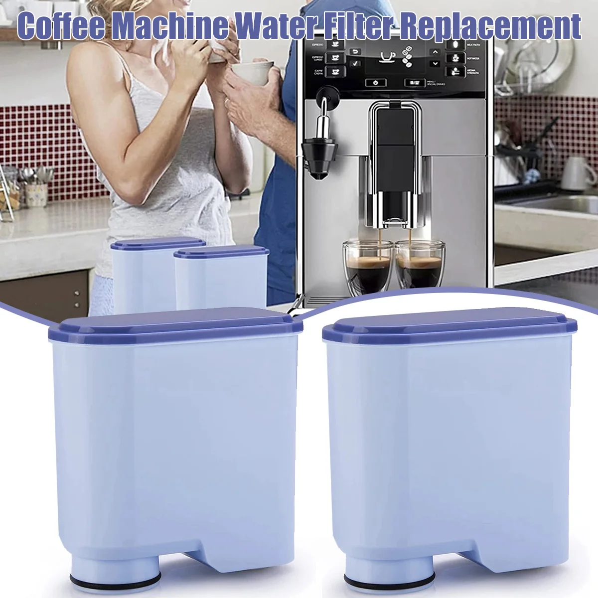 

Новый кофейный фильтр 2 шт., совместимый с AquaClean Saeco CA6903/10/22/00/47/01, смягчитель воды с активированным углем, фильтр с накидкой