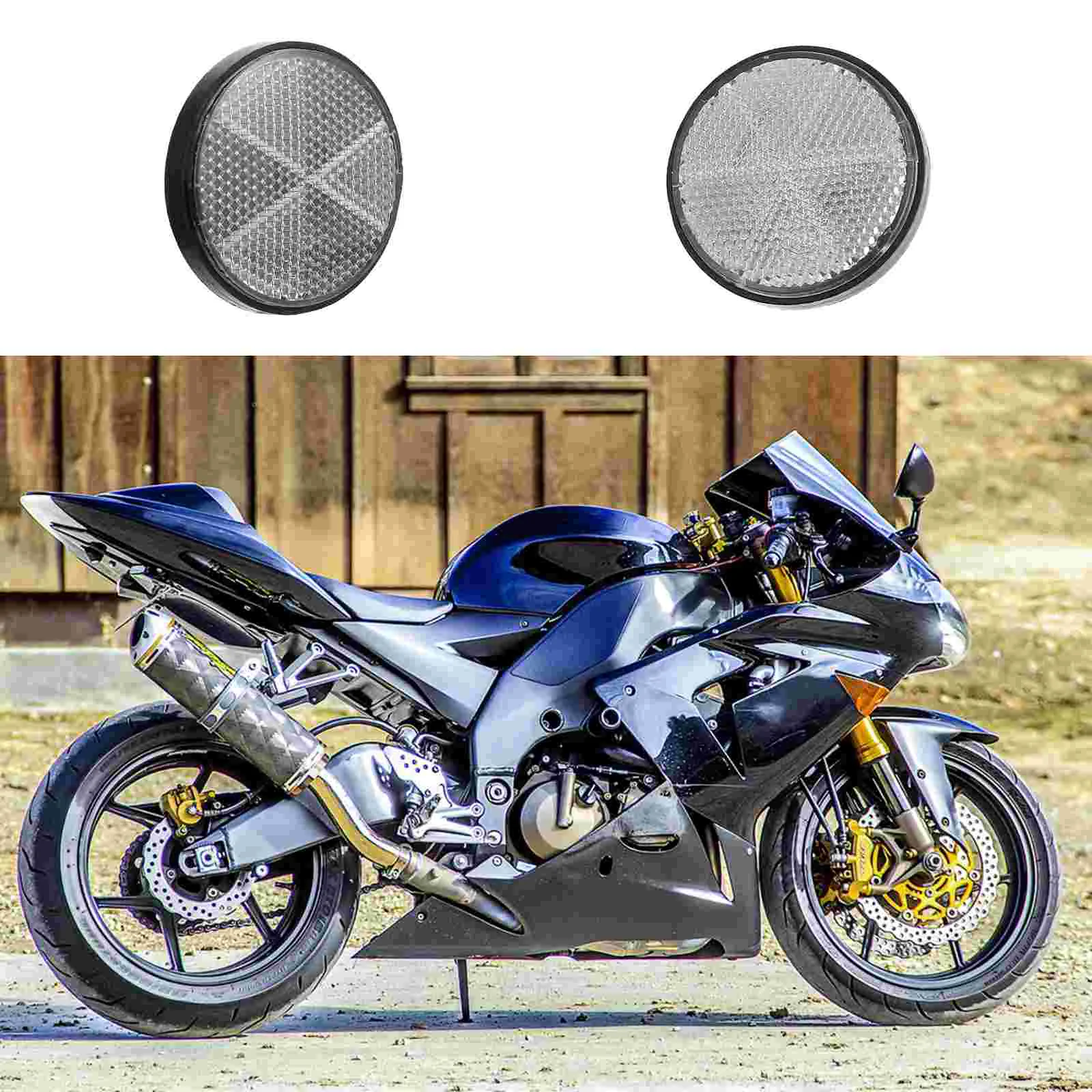 

10Pcs Universal Motorbike Round Reflector Scooter Reflector Motorcycle Reflector