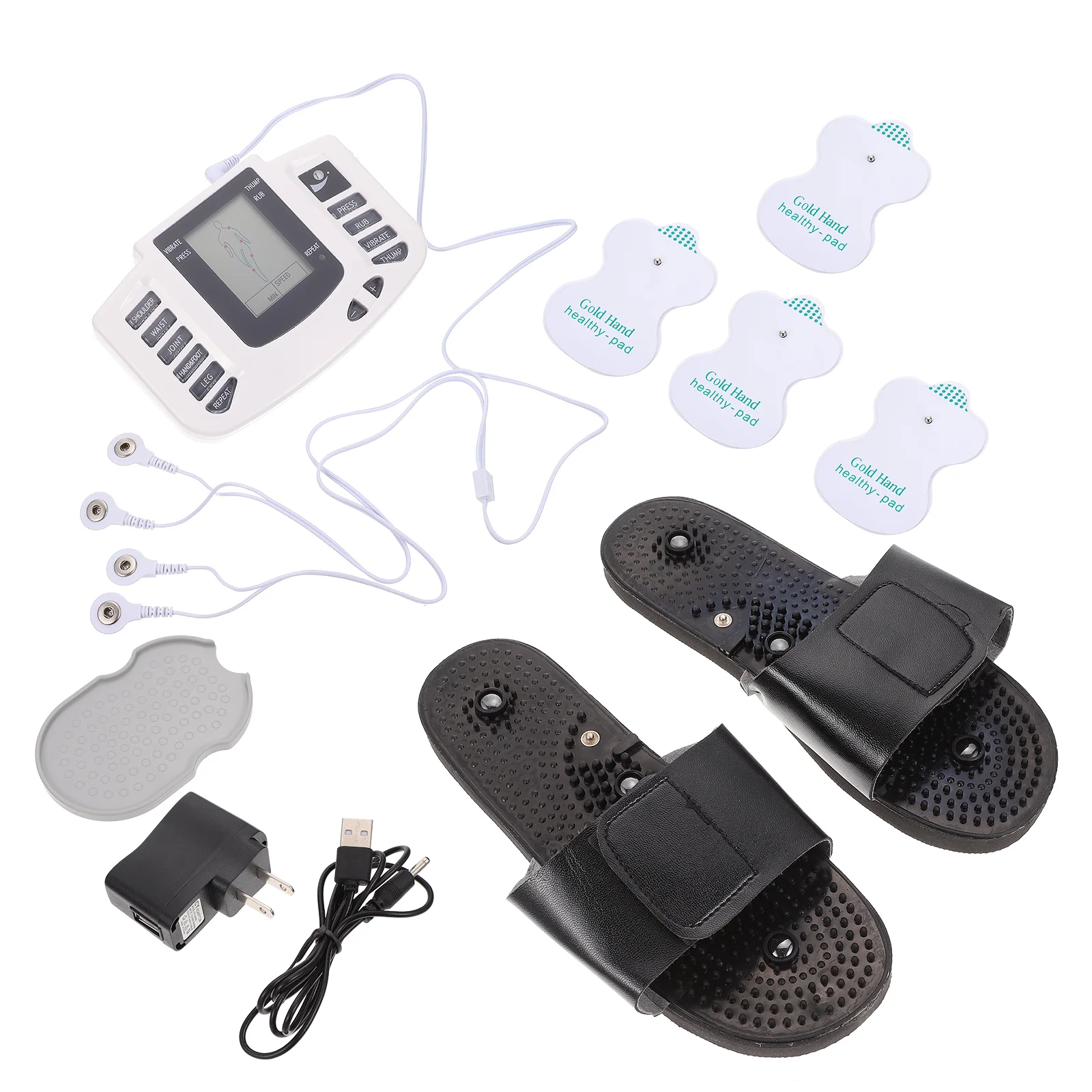 

1 Set Pulse Massager Deep Tissue Massager Slipper Muscle Stimulator for Pain Relief LCD Electric Pulse Massagers