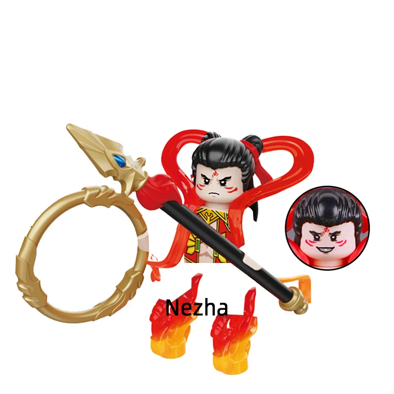 The Journey West Li Jing Nezha Sun Wukong Лорд Лао Цзы Принцесса Железный веер Ян Цзянь Модель Блоки