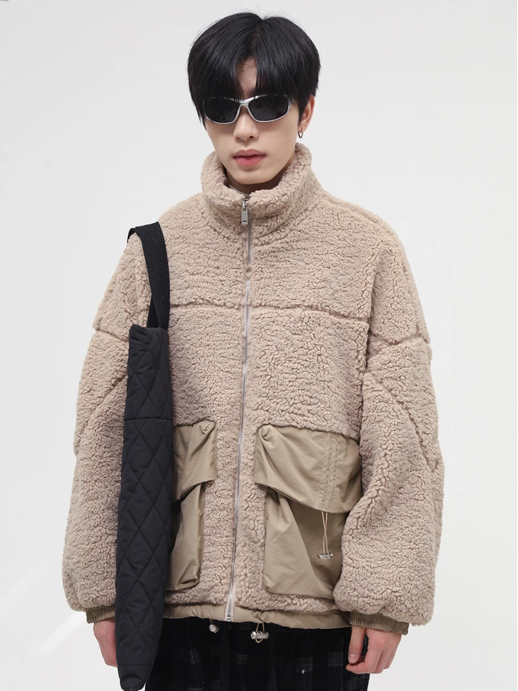 

Winter 2021 Korean Version of The New Men's Padded Jacket Big Pockets Design Fashion Trend Stand-up Collar Warm Padded Jacket