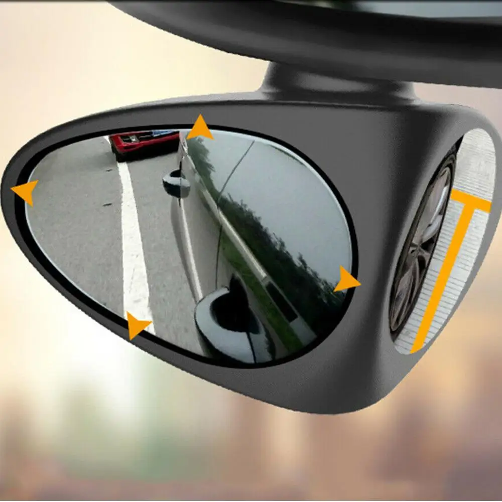 

1 Piece 360 Degree Rotatable 2 Side Car Blind Spot Convex Mirror Automibile Exterior Rear View Parking Mirror Safety Accessories