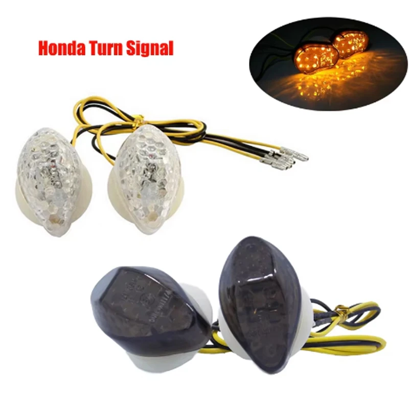 Светодиодный указатель поворота для мотоцикла янтарный мигающий светильник Honda
