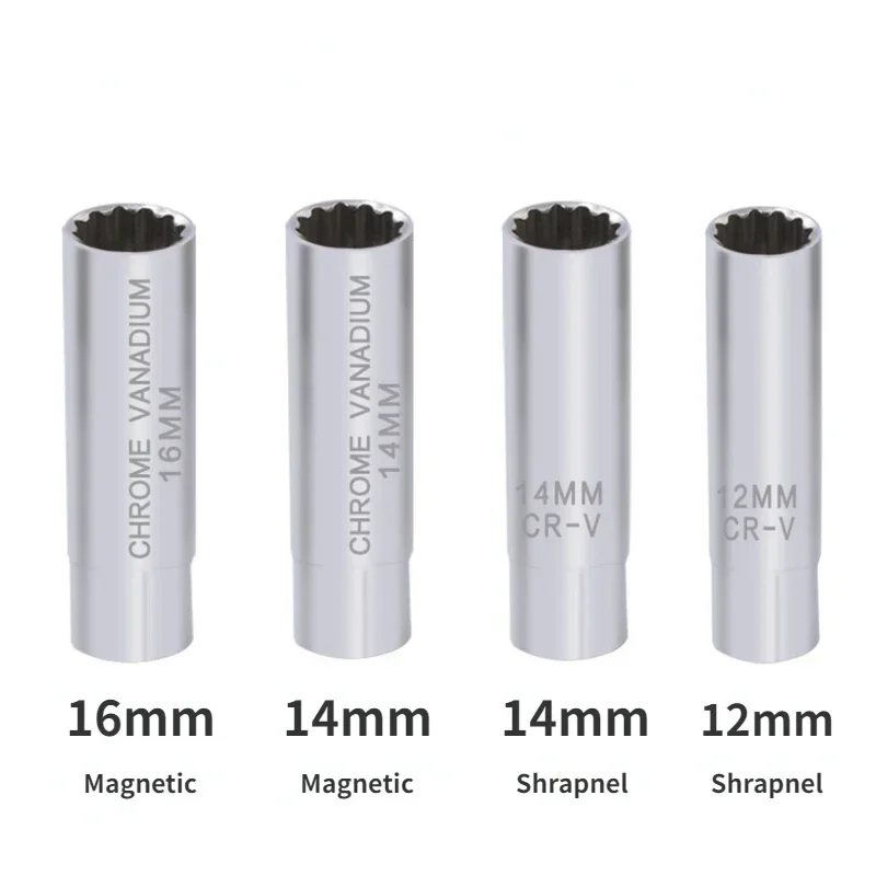

Universal Spark Plug Socket Spark Plug Wrench Magnetic Shrapnel Plug Disassembly Automatic Repair Tool 14/16mm